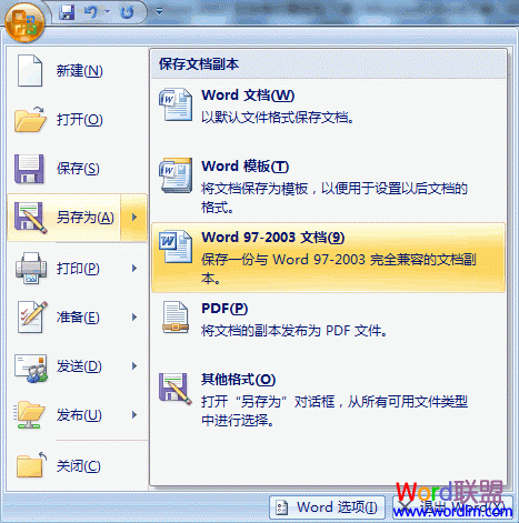 Word2007ת2003