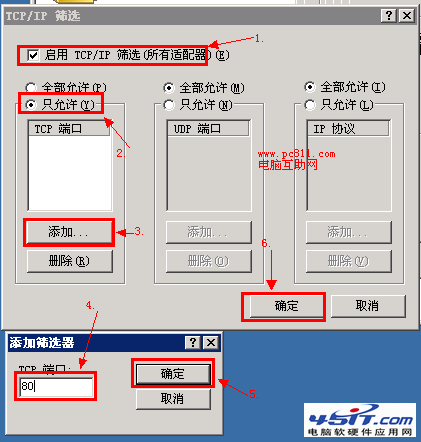 TCP/IPɸѡ˶˿