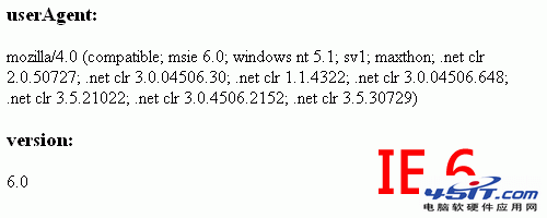 ͨ jQuery.browser.version жΪIE6
